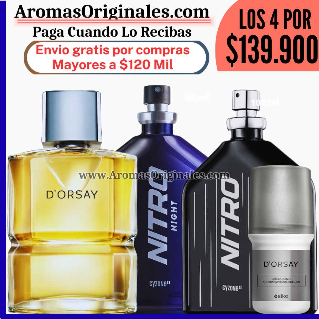 D'orsay + Nitro Night + Nitro + Desodorante