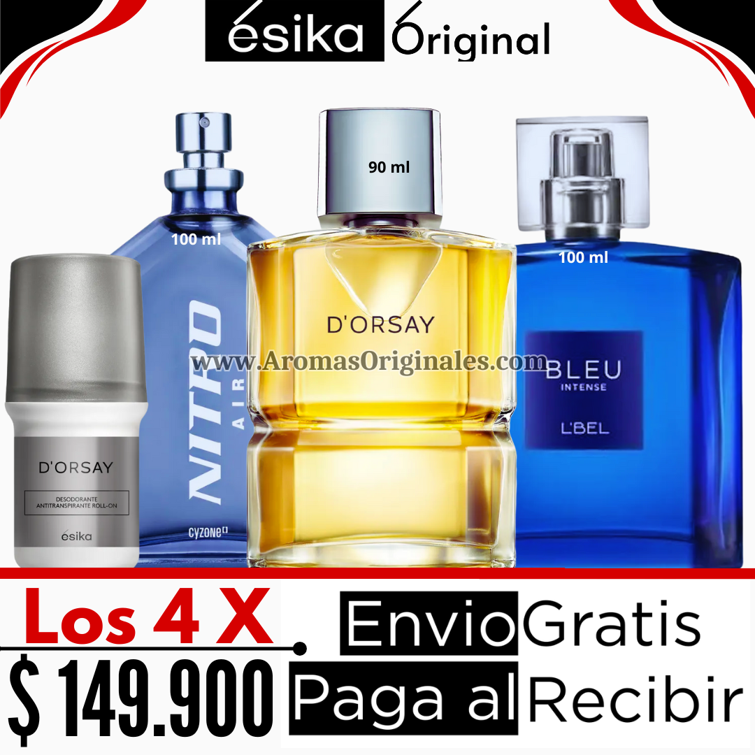 D'orsay + Bleu Intense + Nitro Air + Desodorante