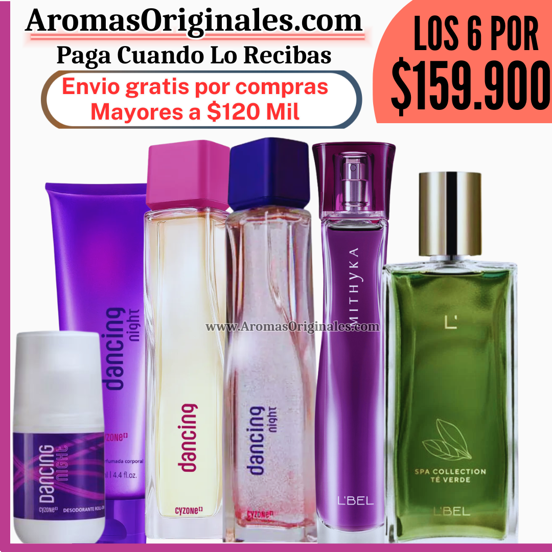 Dancing + Dancing Night + Mithyka + Spa Green + Desodorante + crema