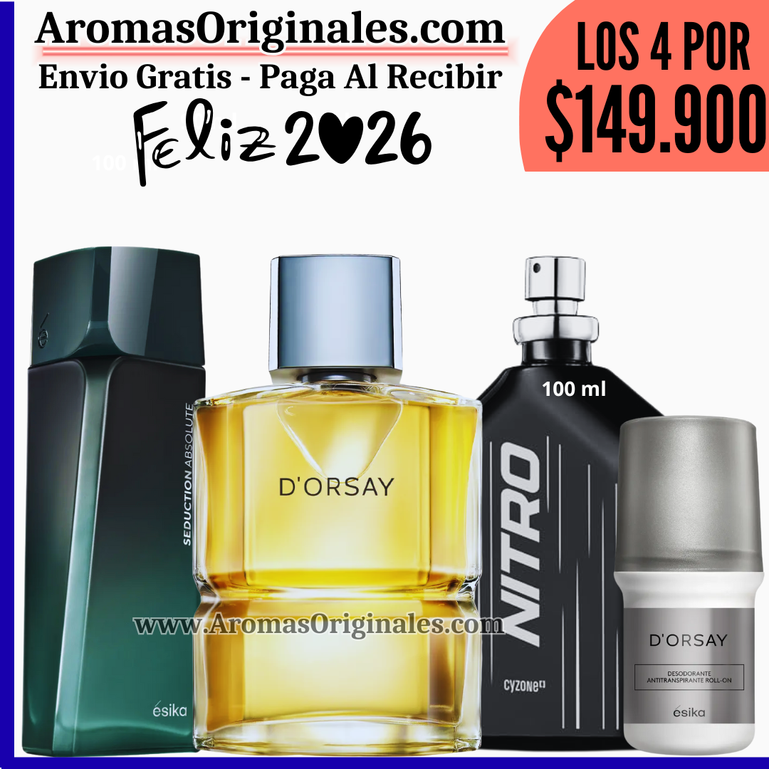 Absolute Seduction + D'orsay + Nitro + Desodorante