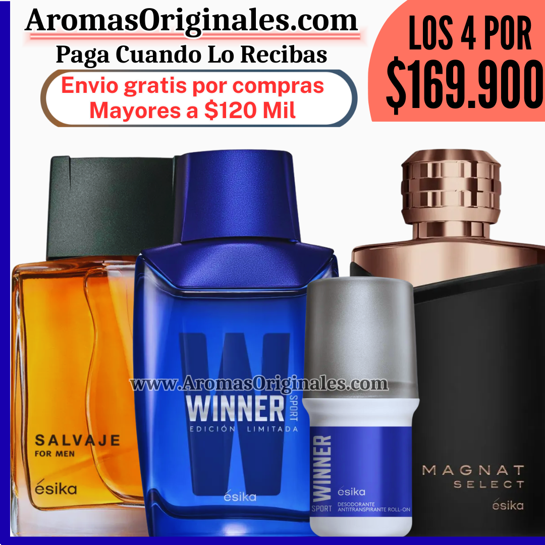 Salvaje + Winner Sport + Magnat Select + Desodorante