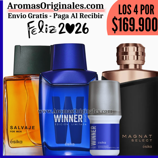 Salvaje + Winner Sport + Magnat Select + Desodorante