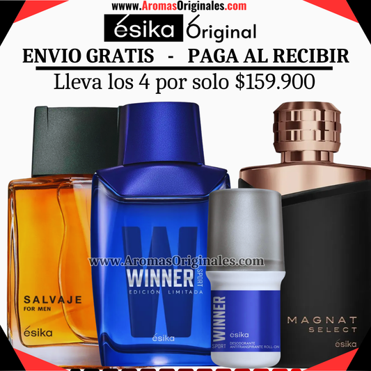 Salvaje + Winner Sport + Magnat Select + Desodorante