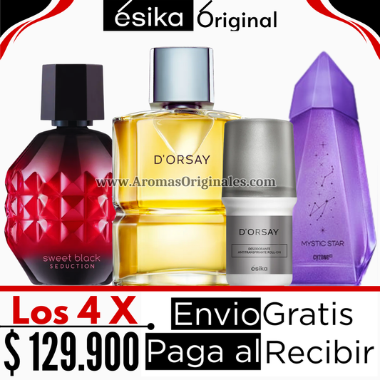 D'orsay + Mistyc Star + Seduction + Desodorante