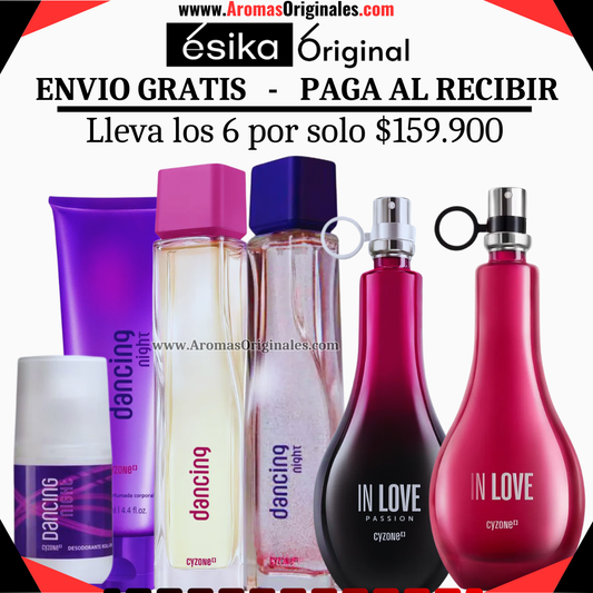 In love clasica + In Love Passion + Dancing Clasica + Dancing Night + Crema + Desodorante