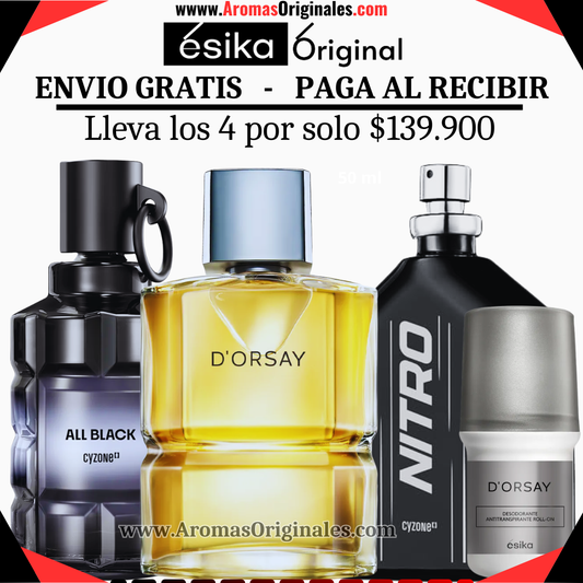D'orsay +  Nitro Clasica + All Black + Desodorante