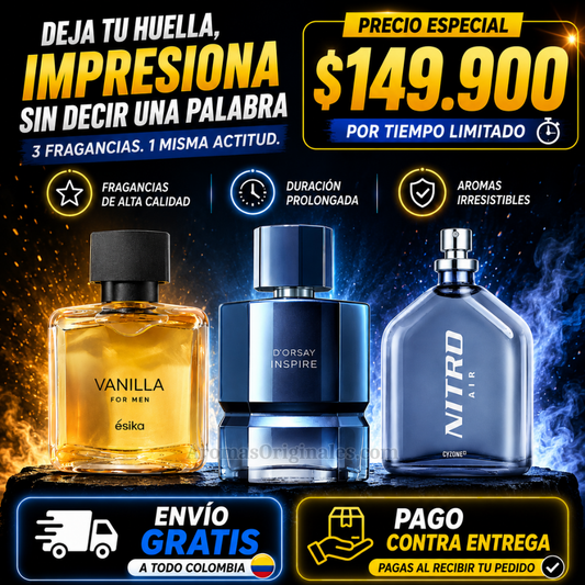 Set ¡ 3 fragancias 1 actitud !