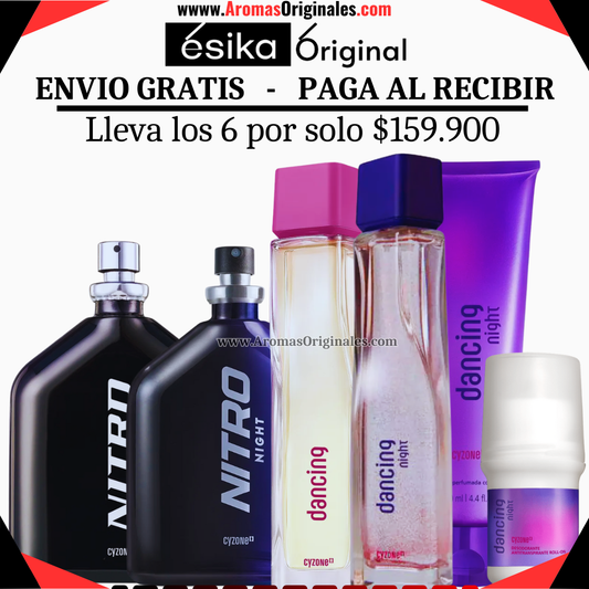 Dancing Clasica + Dancing Night + Nitro Clasica + Nitro Night + crema + Desodorante