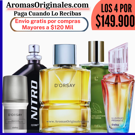 D'orsay + Nitro + Iluminas + Spa Green + Desodorante