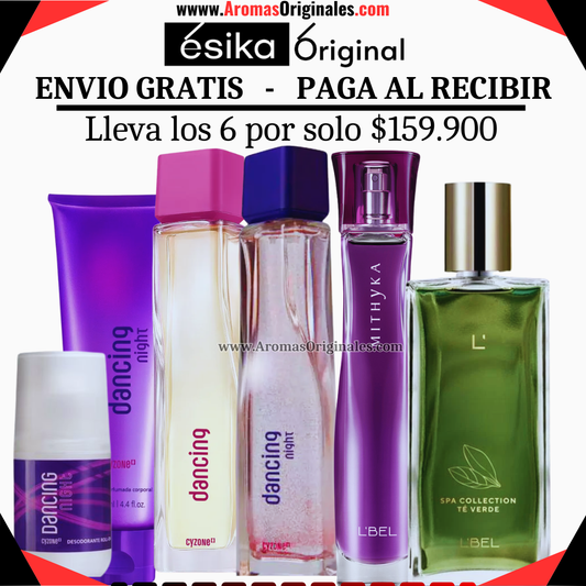 Dancing + Dancing Night + Mithyka + Spa Green + Desodorante + crema