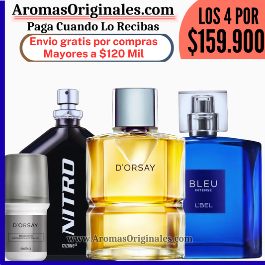 D'orsay + Bleu Intense + Nitro + Desodorante