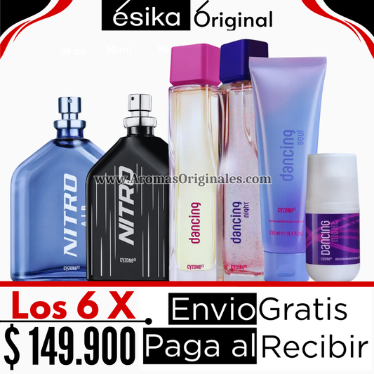 Dancing Clasica + Dancing Night + Nitro Clasica + Nitro Air + Locion + Desodorante