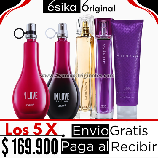 In Love + I Love Passion + Expression + Mithyka + Locion Mithyka